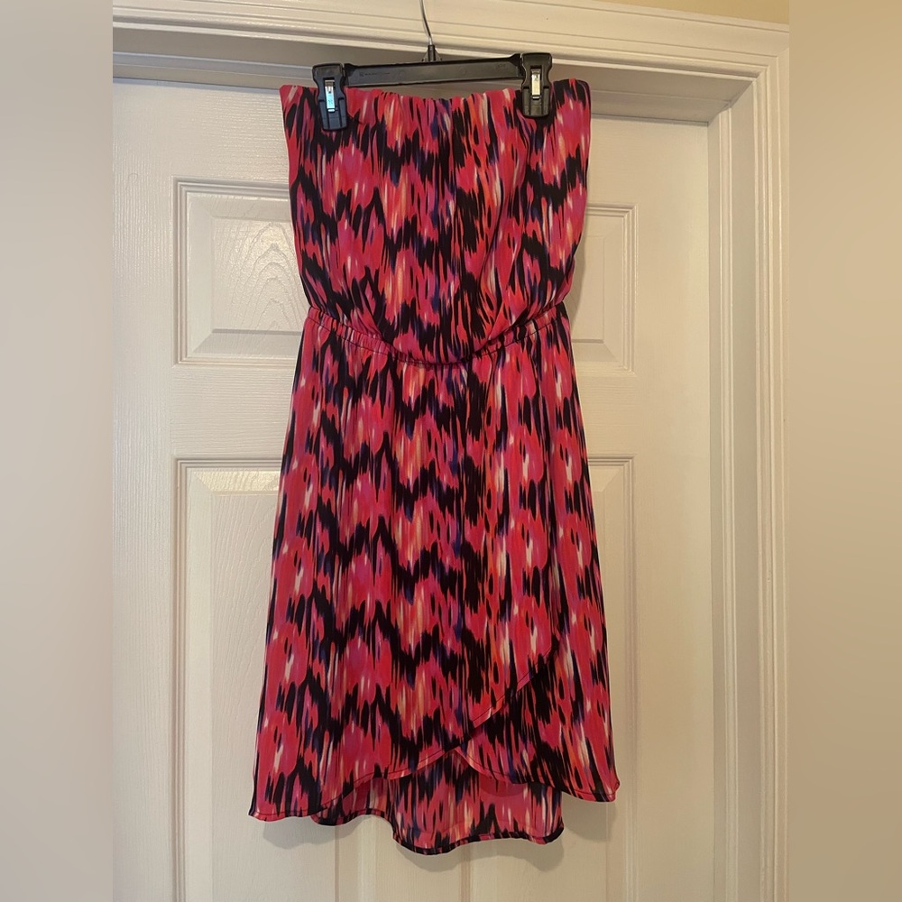 Express Asymmetrical Strapless Dress